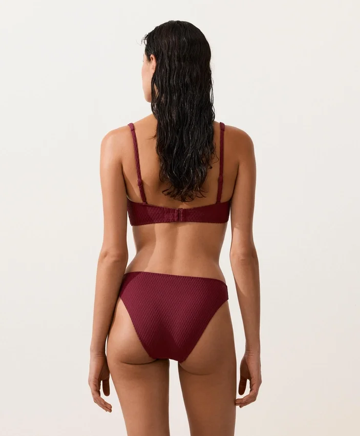 Mini-Karomuster-Jacquard-Halter-Bikinioberteil Mini-Karomuster-Jacquard-Halter-Bikinioberteil