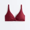 Mini-Karomuster-Jacquard-Halter-Bikinioberteil Mini-Karomuster-Jacquard-Halter-Bikinioberteil