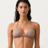 Mini-Print-Bikinioberteil im Dreieck-Schnitt mit Metallic-Fäden Mini-Print-Bikinioberteil im Dreieck-Schnitt mit Metallic-Fäden