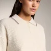 Mini-Pullover mit Zopfmuster und Rollkragen Mini-Pullover mit Zopfmuster und Rollkragen