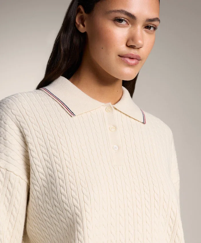 Mini-Pullover mit Zopfmuster und Rollkragen Mini-Pullover mit Zopfmuster und Rollkragen