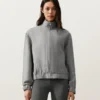 Nadelstreifen-Jacke aus 100 % Leinen mit Stehkragen Nadelstreifen-Jacke aus 100 % Leinen mit Stehkragen