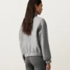 Nadelstreifen-Jacke aus 100 % Leinen mit Stehkragen Nadelstreifen-Jacke aus 100 % Leinen mit Stehkragen
