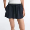 Nadelstreifen-Shorts aus Baumwollpiqué Nadelstreifen-Shorts aus Baumwollpiqué