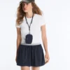 Nadelstreifen-Shorts aus Baumwollpiqué Nadelstreifen-Shorts aus Baumwollpiqué