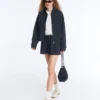 Nadelstreifen-Shorts aus Baumwollpiqué Nadelstreifen-Shorts aus Baumwollpiqué