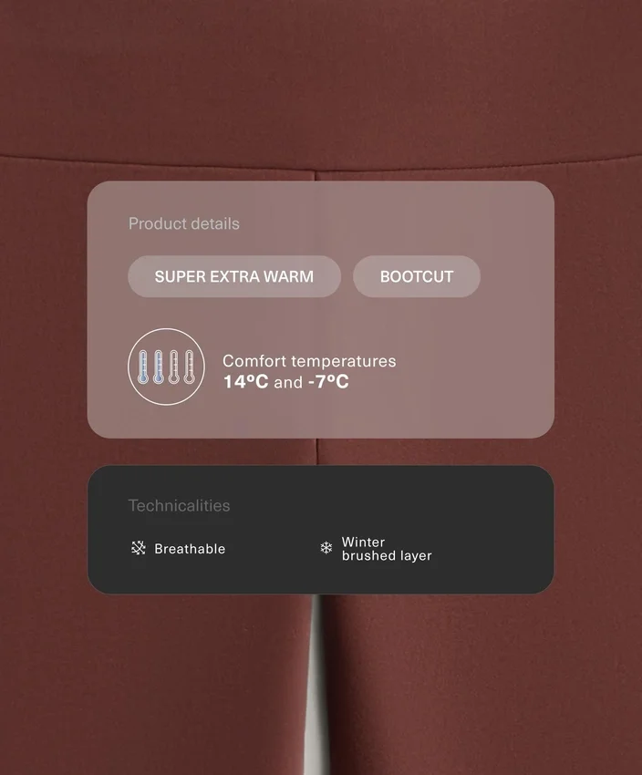 Nahtlose Bootcut-Hose mit hoher Taille und besonders warmer Isolierung Nahtlose Bootcut-Hose mit hoher Taille und besonders warmer Isolierung