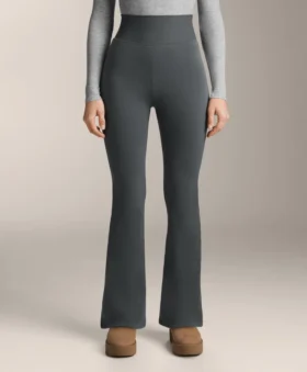 Nahtlose, extra warme Flare-Hose mit superhohem Bund