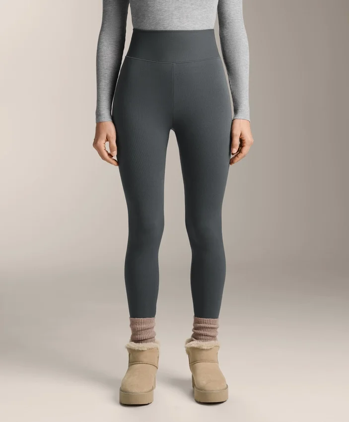 Nahtlose, extrawarme Leggings mit superhoher Taille und Rippbündchen, knöchellang, 70 cm Nahtlose, extrawarme Leggings mit superhoher Taille und Rippbündchen, knöchellang, 70 cm