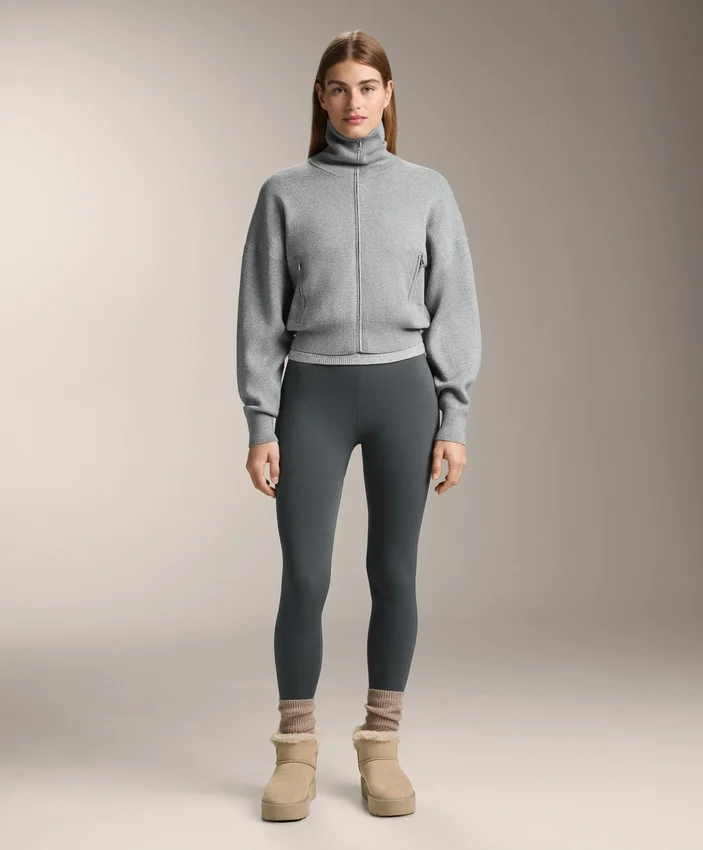 Nahtlose, extrawarme Leggings mit superhoher Taille und Rippbündchen, knöchellang, 70 cm Nahtlose, extrawarme Leggings mit superhoher Taille und Rippbündchen, knöchellang, 70 cm