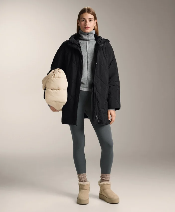 Nahtlose, extrawarme Leggings mit superhoher Taille und Rippbündchen, knöchellang, 70 cm Nahtlose, extrawarme Leggings mit superhoher Taille und Rippbündchen, knöchellang, 70 cm
