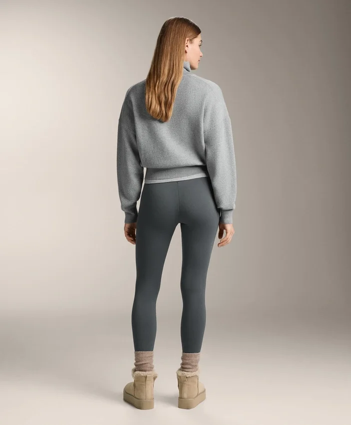 Nahtlose, extrawarme Leggings mit superhoher Taille und Rippbündchen, knöchellang, 70 cm Nahtlose, extrawarme Leggings mit superhoher Taille und Rippbündchen, knöchellang, 70 cm