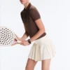 Nahtloser kurzer Faltenrock mit hoher Taille als Short Nahtloser kurzer Faltenrock mit hoher Taille als Short