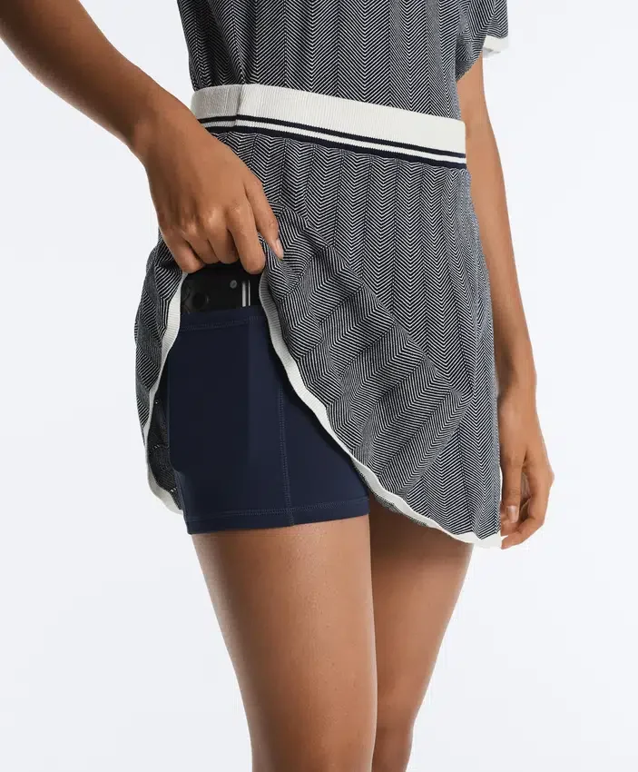 Nahtloser Rock aus Fischgräten-Strick mit hoher Taille Nahtloser Rock aus Fischgräten-Strick mit hoher Taille