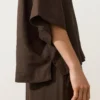 Oversize-Hemd mit kurzen Ärmeln aus 100 % Leinen Oversize-Hemd mit kurzen Ärmeln aus 100 % Leinen