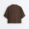 Oversize-Hemd mit kurzen Ärmeln aus 100 % Leinen Oversize-Hemd mit kurzen Ärmeln aus 100 % Leinen