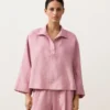 Oversize-Hemd mit langen Ärmeln aus 100 % Leinen Oversize-Hemd mit langen Ärmeln aus 100 % Leinen