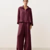 Oversize-Hemd mit langen Ärmeln aus 100 % Leinen Oversize-Hemd mit langen Ärmeln aus 100 % Leinen