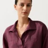 Oversize-Hemd mit langen Ärmeln aus 100 % Leinen Oversize-Hemd mit langen Ärmeln aus 100 % Leinen