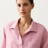 Oversize-Hemd mit langen Ärmeln aus 100 % Leinen Oversize-Hemd mit langen Ärmeln aus 100 % Leinen