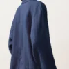 Oversize-Hemd mit langen Ärmeln aus 100 % Leinen Oversize-Hemd mit langen Ärmeln aus 100 % Leinen