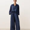 Oversize-Hemd mit langen Ärmeln aus 100 % Leinen Oversize-Hemd mit langen Ärmeln aus 100 % Leinen