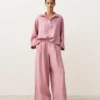 Oversize-Hemd mit langen Ärmeln aus 100 % Leinen Oversize-Hemd mit langen Ärmeln aus 100 % Leinen