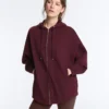 Oversize-Kapuzenjacke aus Baumwollpiqué Oversize-Kapuzenjacke aus Baumwollpiqué