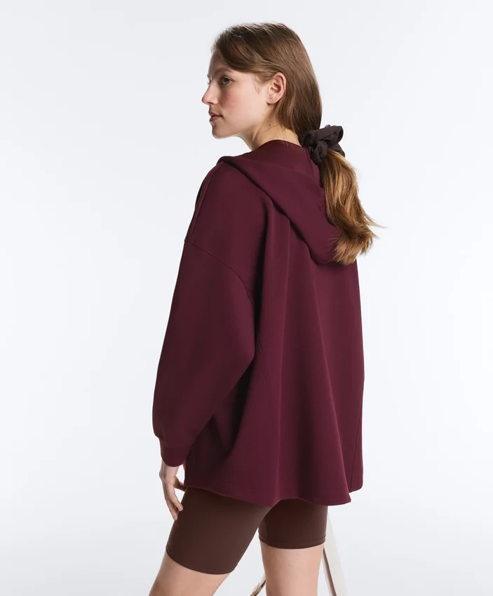 Oversize-Kapuzenjacke aus Baumwollpiqué Oversize-Kapuzenjacke aus Baumwollpiqué