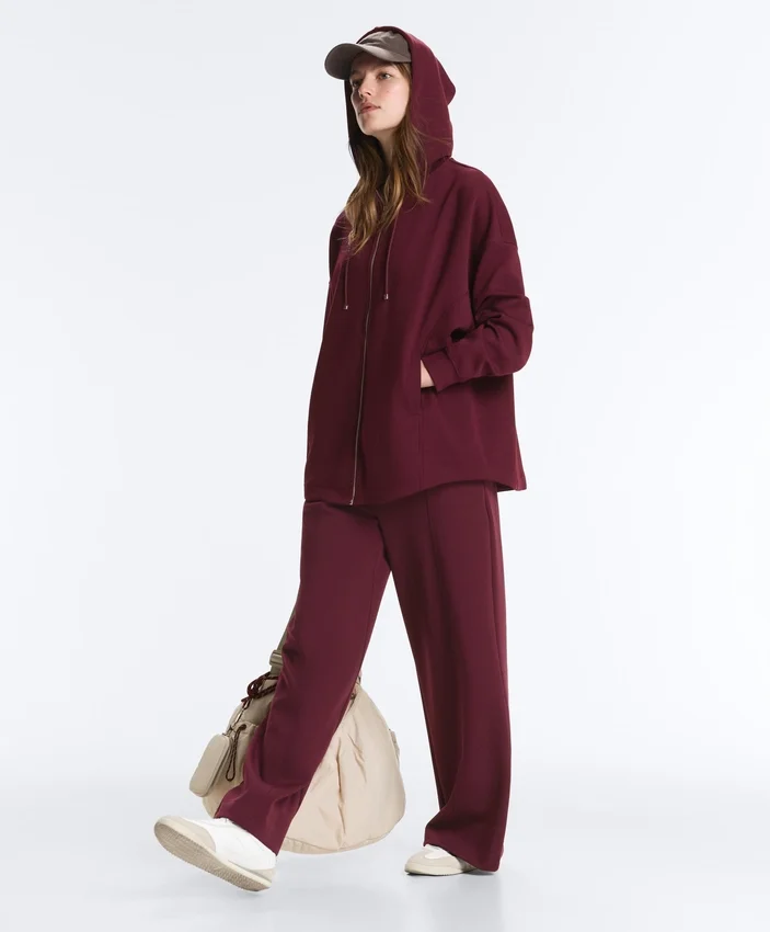 Oversize-Kapuzenjacke aus Baumwollpiqué Oversize-Kapuzenjacke aus Baumwollpiqué