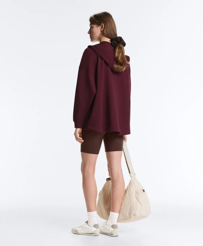 Oversize-Kapuzenjacke aus Baumwollpiqué Oversize-Kapuzenjacke aus Baumwollpiqué