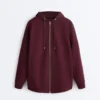 Oversize-Kapuzenjacke aus Baumwollpiqué Oversize-Kapuzenjacke aus Baumwollpiqué