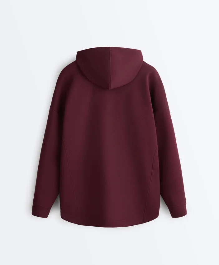 Oversize-Kapuzenjacke aus Baumwollpiqué Oversize-Kapuzenjacke aus Baumwollpiqué