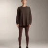 Oversize-Langarm-T-Shirt aus Baumwollmischung Oversize-Langarm-T-Shirt aus Baumwollmischung