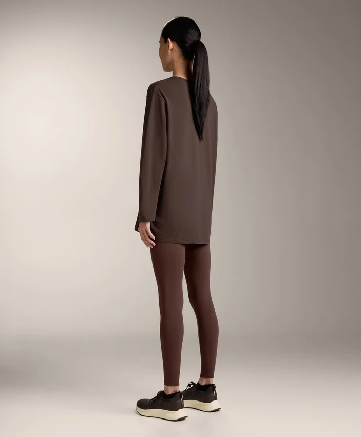 Oversize-Langarm-T-Shirt aus Baumwollmischung Oversize-Langarm-T-Shirt aus Baumwollmischung