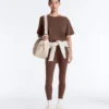 Oversize-T-Shirt aus Baumwollmischung mit kurzen Ärmeln Oversize-T-Shirt aus Baumwollmischung mit kurzen Ärmeln