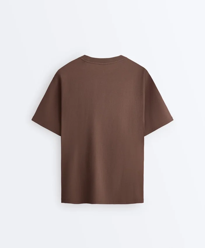 Oversize-T-Shirt aus Baumwollmischung mit kurzen Ärmeln Oversize-T-Shirt aus Baumwollmischung mit kurzen Ärmeln