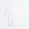 Oversize-T-Shirt aus Baumwollmischung mit kurzen Ärmeln Oversize-T-Shirt aus Baumwollmischung mit kurzen Ärmeln