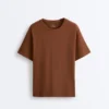 Oversize-T-Shirt aus Baumwollmischung mit kurzen Ärmeln Oversize-T-Shirt aus Baumwollmischung mit kurzen Ärmeln