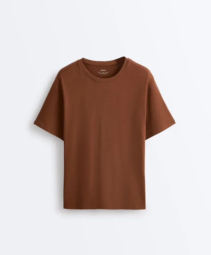 Oversize-T-Shirt aus Baumwollmischung mit kurzen Ärmeln Oversize-T-Shirt aus Baumwollmischung mit kurzen Ärmeln