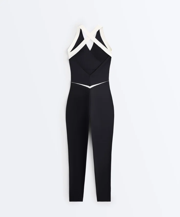 Perfect-Adapt Ärmelloser langer Jumpsuit mit Kontrast Perfect-Adapt Ärmelloser langer Jumpsuit mit Kontrast