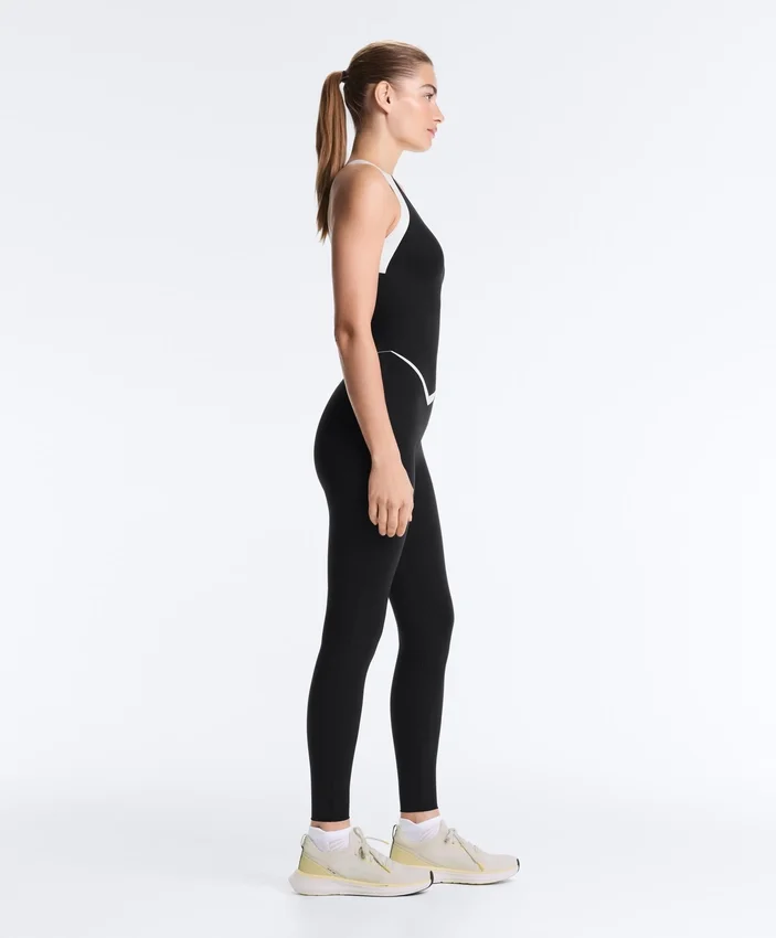 Perfect-Adapt Ärmelloser langer Jumpsuit mit Kontrast Perfect-Adapt Ärmelloser langer Jumpsuit mit Kontrast