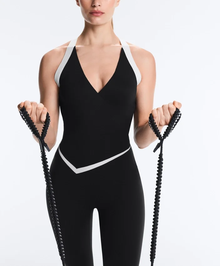 Perfect-Adapt Ärmelloser langer Jumpsuit mit Kontrast Perfect-Adapt Ärmelloser langer Jumpsuit mit Kontrast