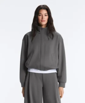 Piqué-Jacke aus Baumwolle