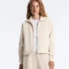 Piqué-Jacke mit hohem Kragen aus Baumwolle Piqué-Jacke mit hohem Kragen aus Baumwolle
