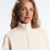 Piqué-Jacke mit hohem Kragen aus Baumwolle Piqué-Jacke mit hohem Kragen aus Baumwolle