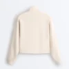 Piqué-Jacke mit hohem Kragen aus Baumwolle Piqué-Jacke mit hohem Kragen aus Baumwolle