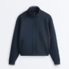 Piqué-Jacke mit kontrastierender Paspelierung aus Baumwolle Piqué-Jacke mit kontrastierender Paspelierung aus Baumwolle
