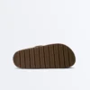 Plateausandalen aus Spaltleder mit Schnallen Plateausandalen aus Spaltleder mit Schnallen