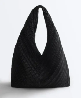 Plissierte Nylontasche